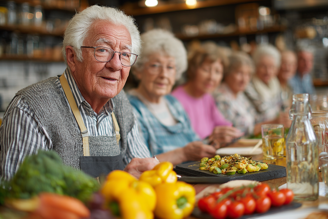 Nutritionist consultând cu o persoană în vârstă
